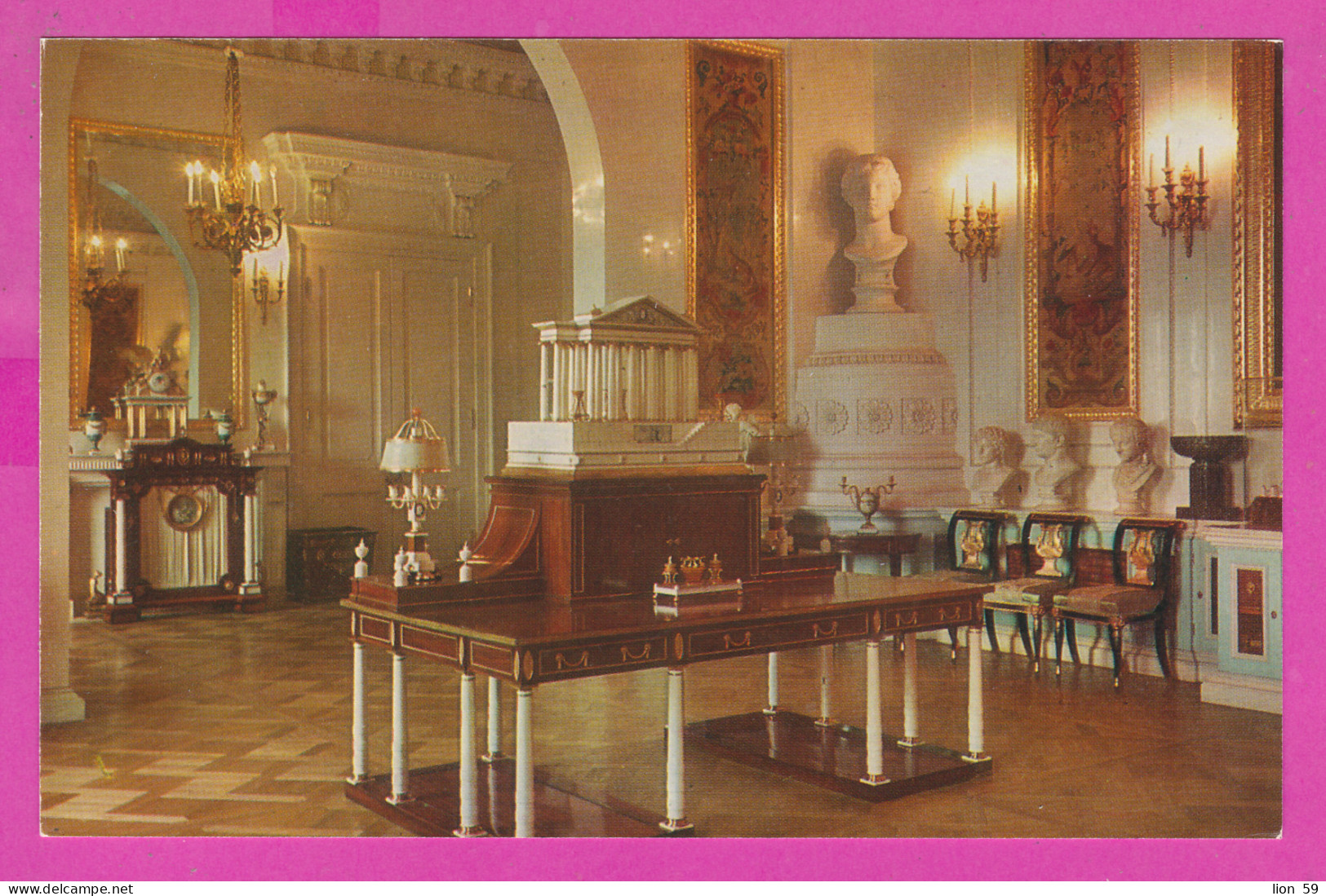 299572 / Russia Leningrad - Pavlovsk The Palace : LIBRARY In The Northern Suite Decorated Designs Brenna ,Voronikhin PC - Libraries