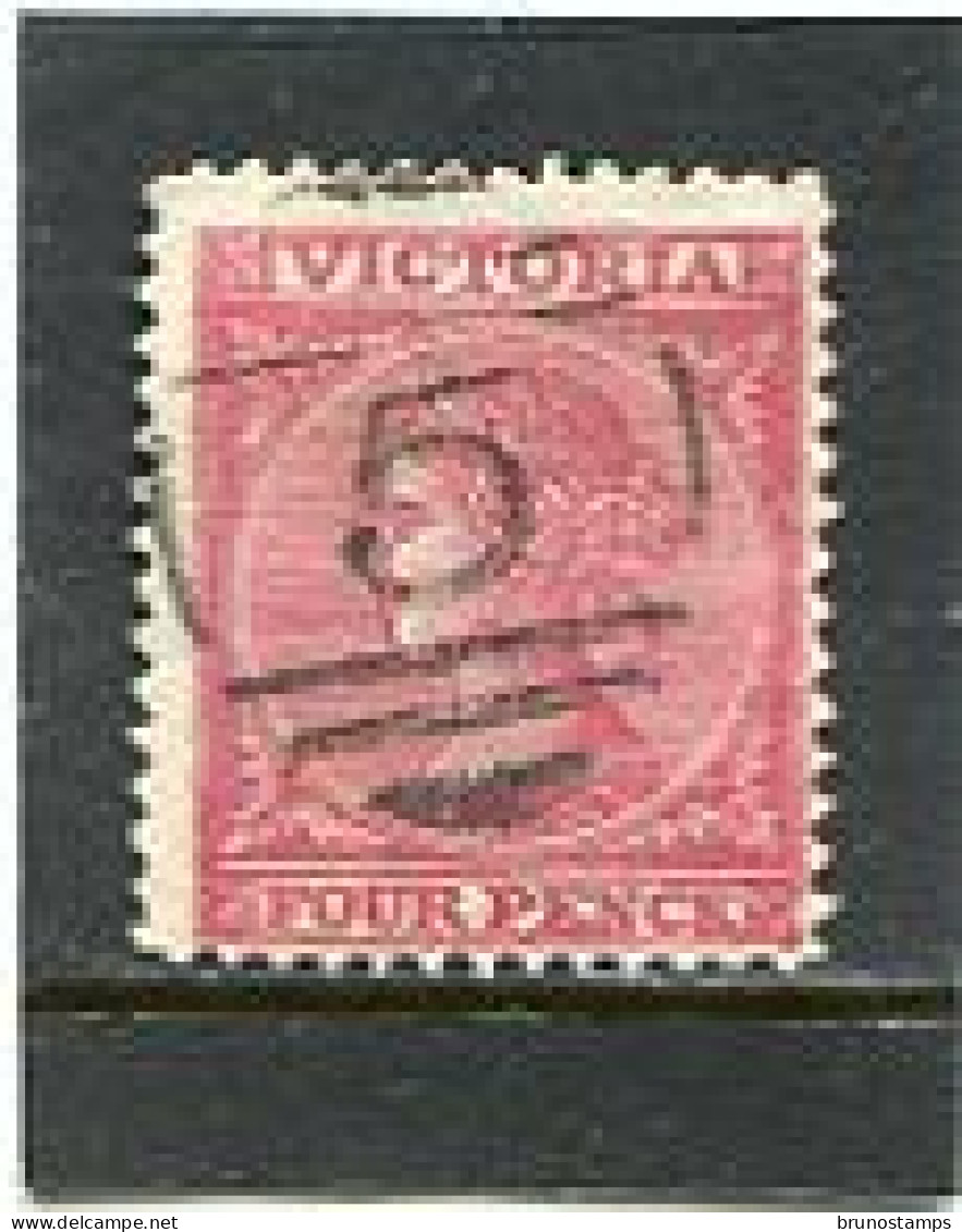 AUSTRALIA/VICTORIA - 1871   4d  ROSE  FINE  USED   SG 144 - Usados