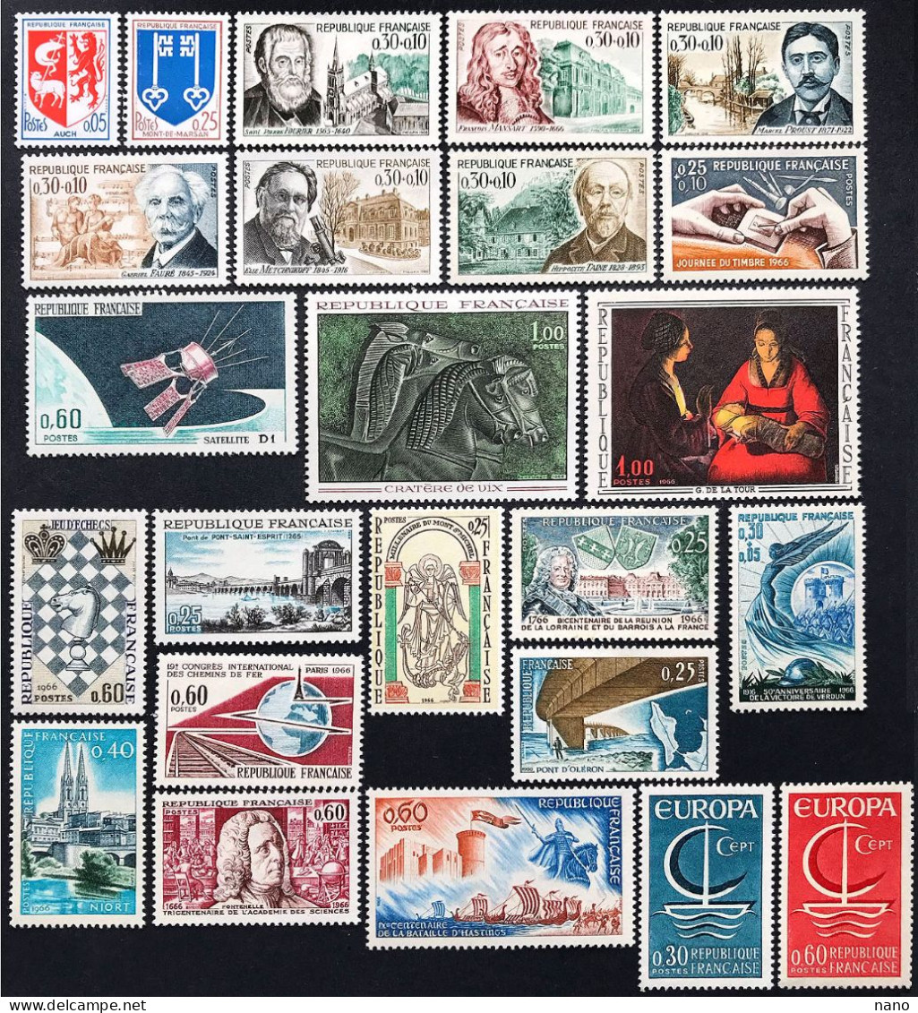 FRANCE - 1966 - Année Complète - 43 Timbres - Neuf ** - 1960-1969