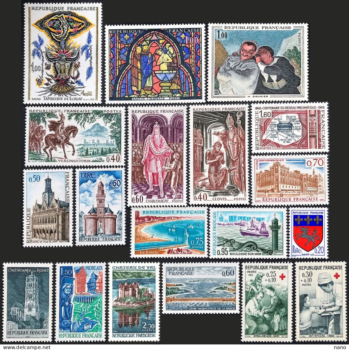 FRANCE - 1966 - Année Complète - 43 Timbres - Neuf ** - 1960-1969