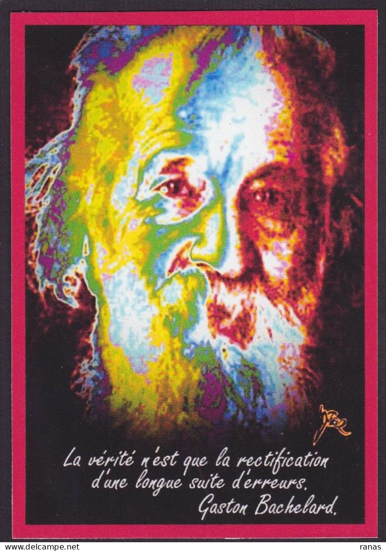 CPM Philosophie Par JIHEL Tirage Limité 30 Ex Numérotés Signés Non Circulé Gaston Bachelard - Philosophie