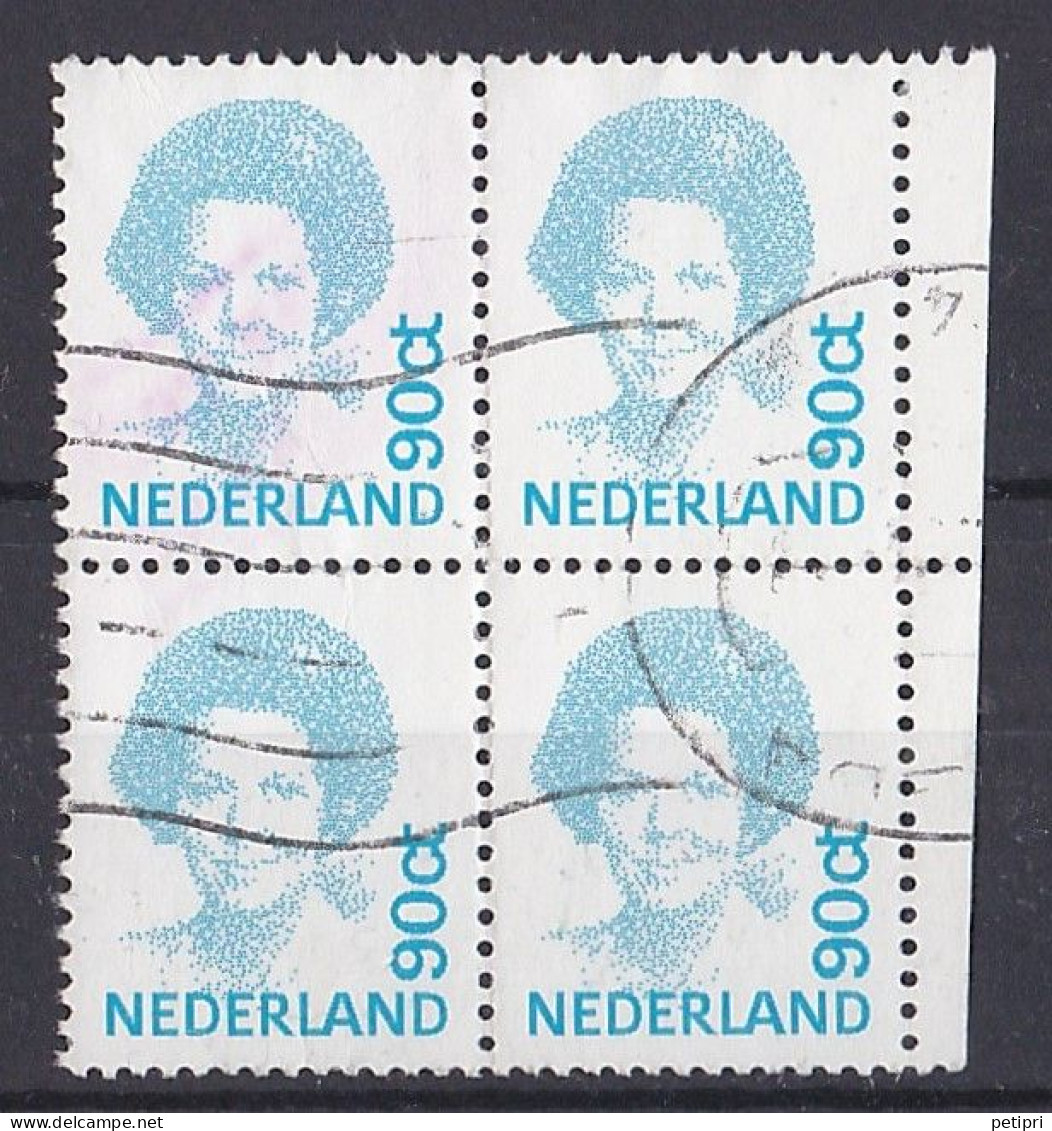 Pays Bas -  1980 - 89   Béatrix   Y&T  N °  1426   Bloc De 4  Oblitéré - Gebraucht