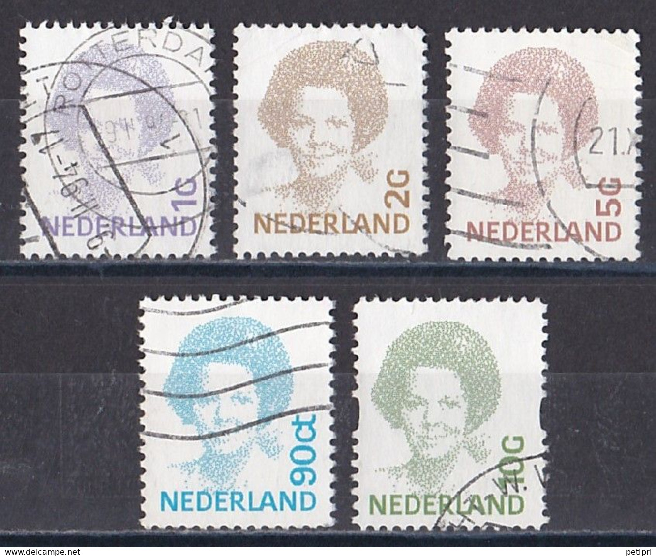 Pays Bas -  1980 - 89   Béatrix   Y&T  N °  1415  1416  1418  1426  1461  Oblitéré - Gebraucht