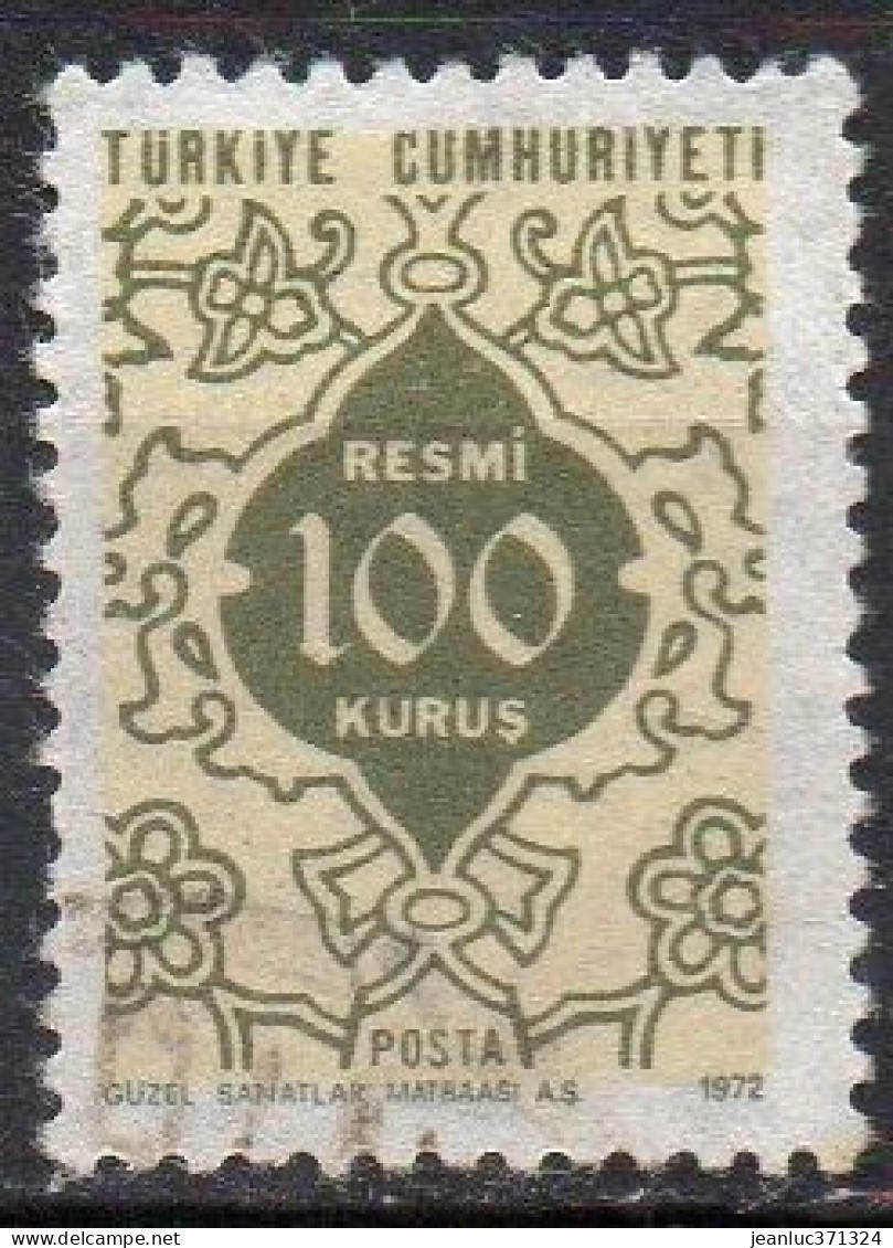 TURQUIE N° Serv 127 O Y&T 1972 Arabesques - Francobolli Di Servizio