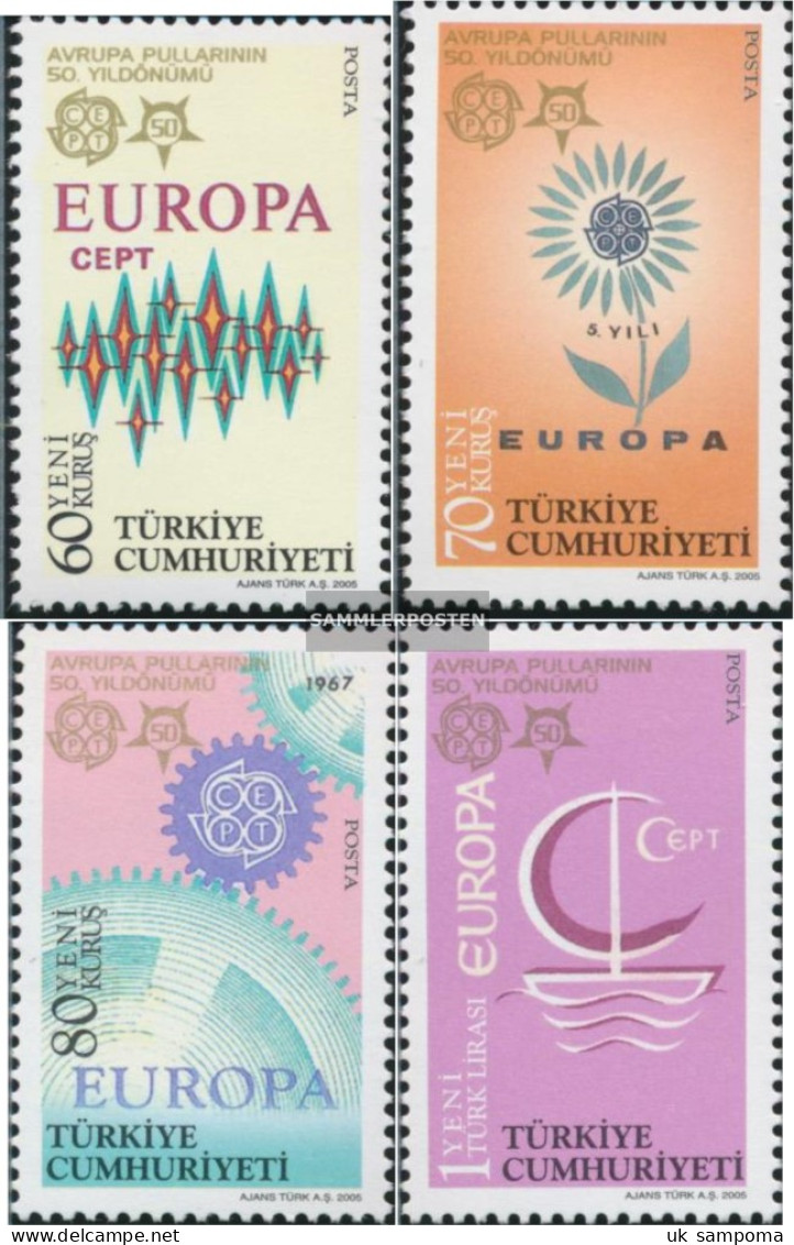 Turkey 3487-3490 (complete Issue) Unmounted Mint / Never Hinged 2005 50 Years Europe Trade - Nuevos
