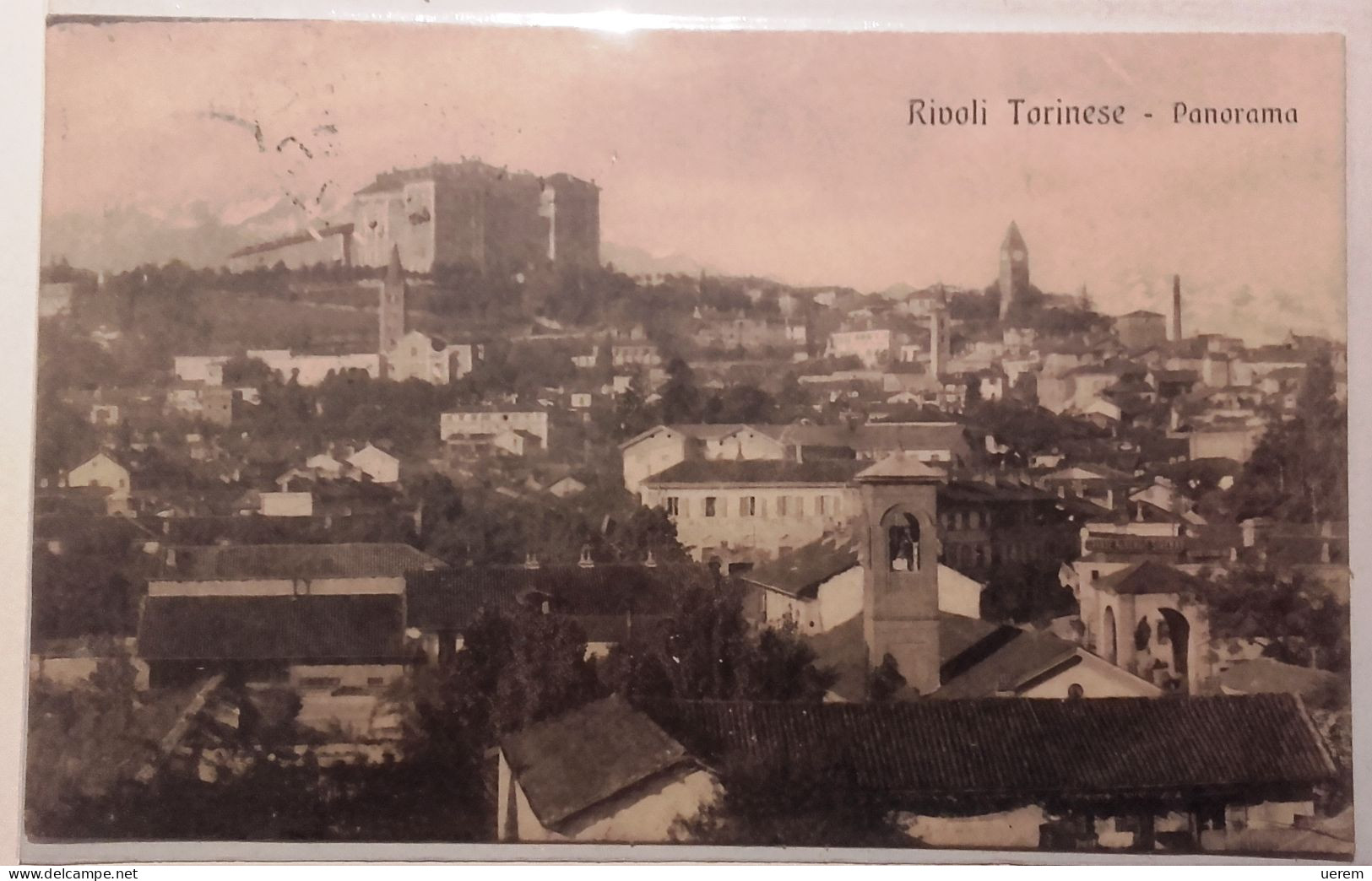 PIEMONTE TORINO RIVOLI TORINESE PANORAMA  Formato Piccolo Viaggiata 1913 Condizioni Buone - Rivoli