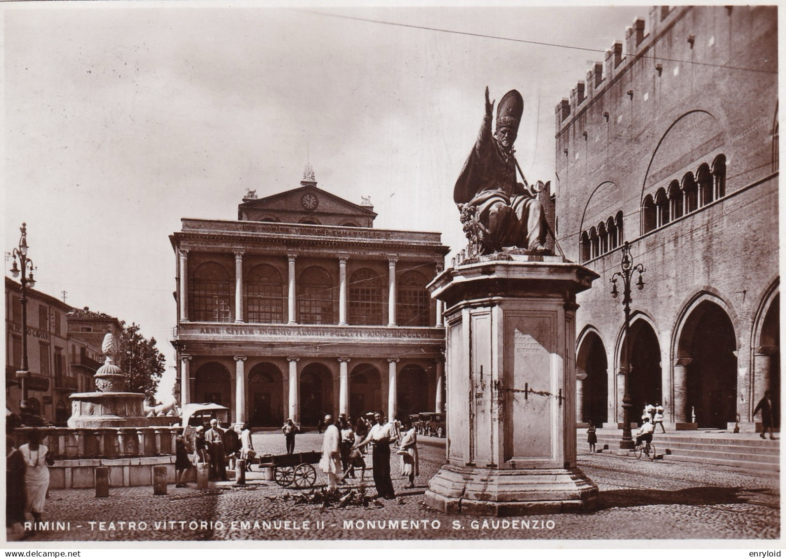 Rimini Teatro Vittorio Emanuele II Monumento San Gaudenzio - Faenza