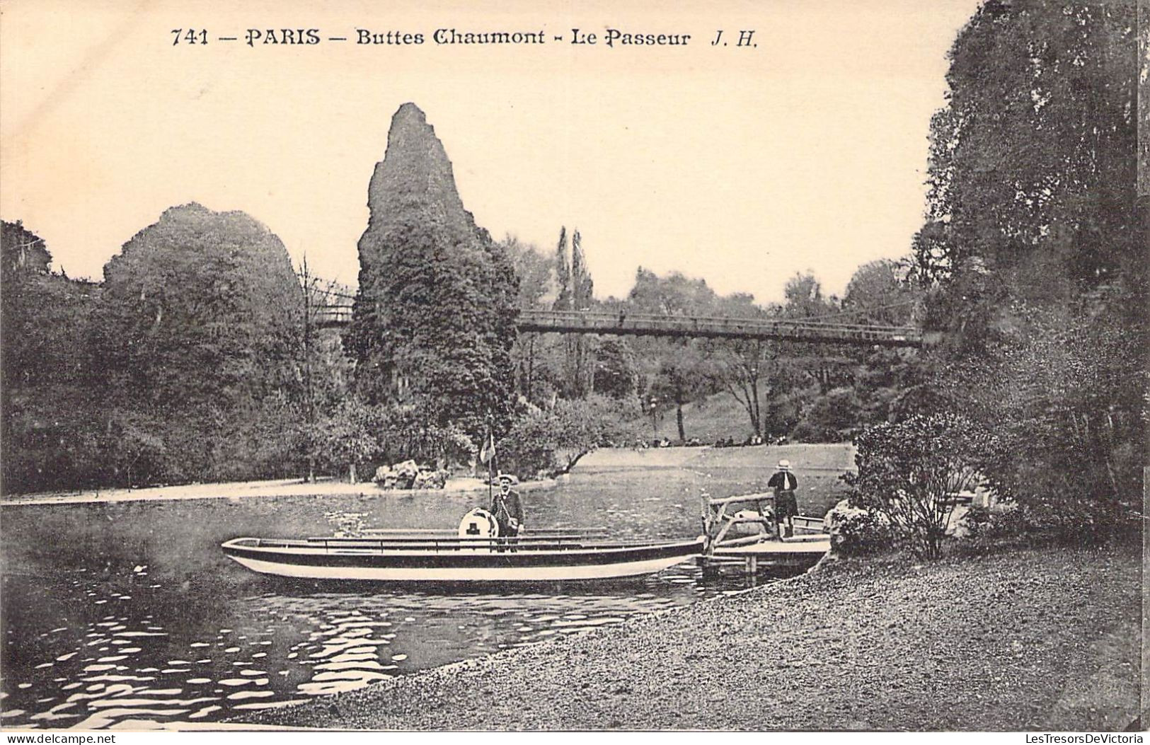 France - Paris - Buttes Chaumont - Le Passeur - Barque - Animé - Carte Postale Ancienne - Plätze