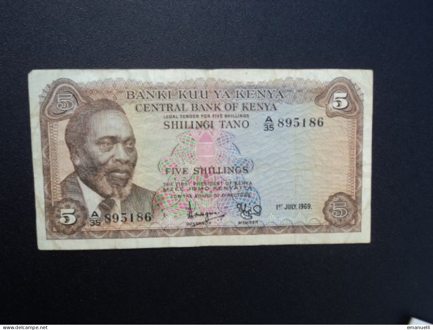 KENYA * : 5 SHILLINGS   1.7.1969    P 6a     TTB ** - Kenya