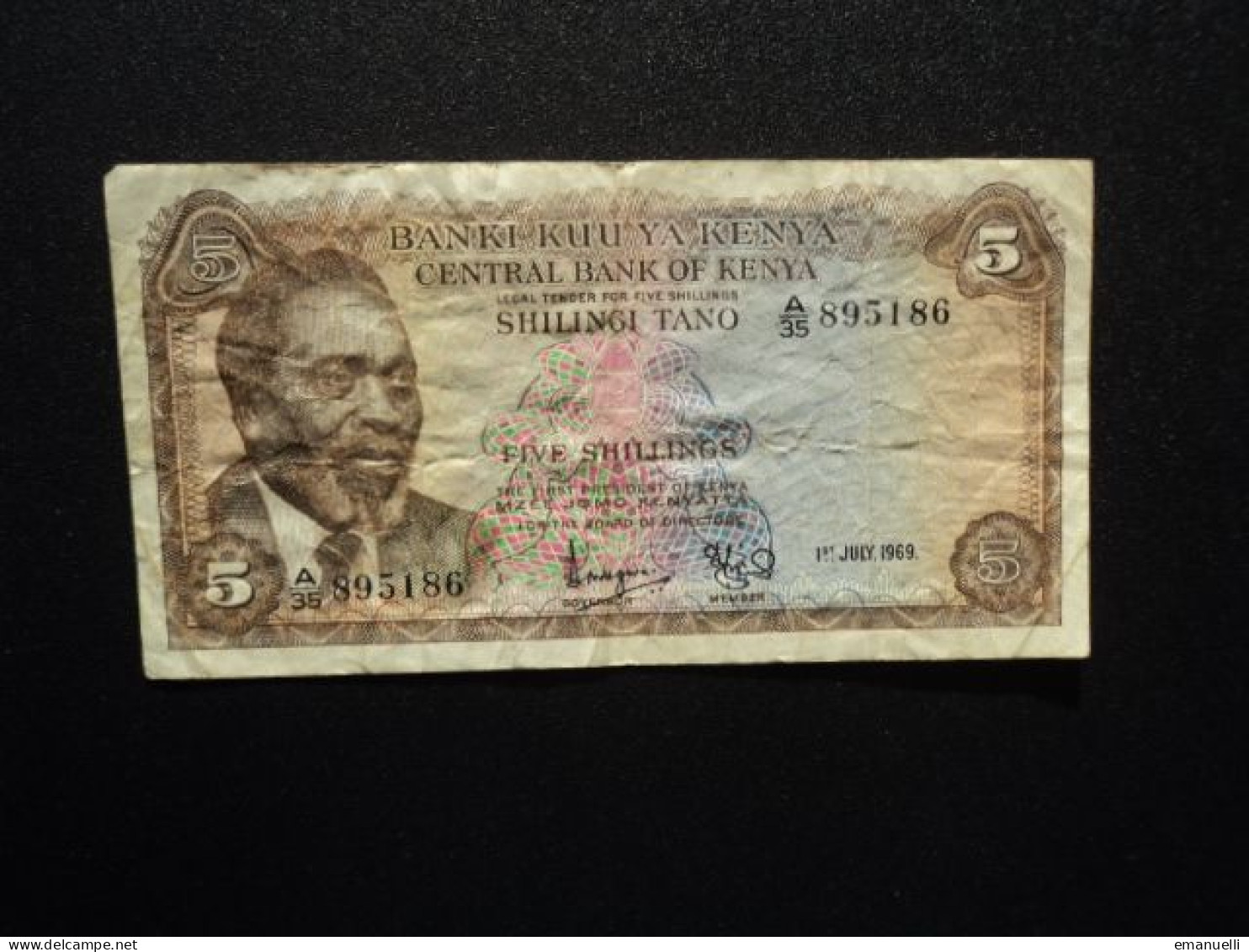 KENYA * : 5 SHILLINGS   1.7.1969    P 6a     TTB ** - Kenya