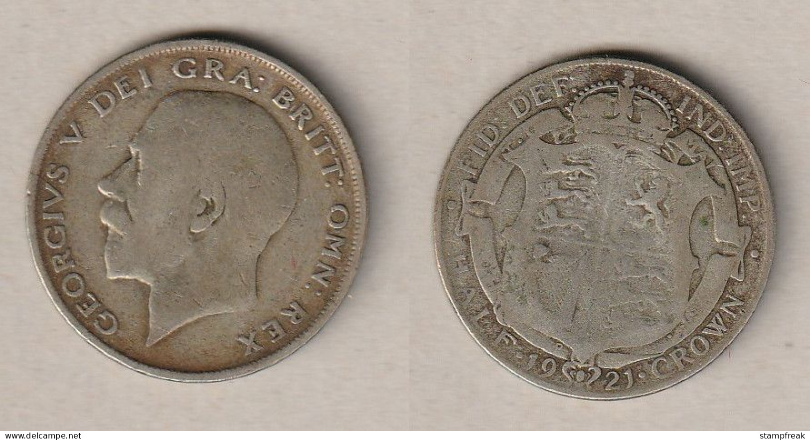 00893) Grossbritannien, 1/2 Crown 1921, George V - Andere & Zonder Classificatie