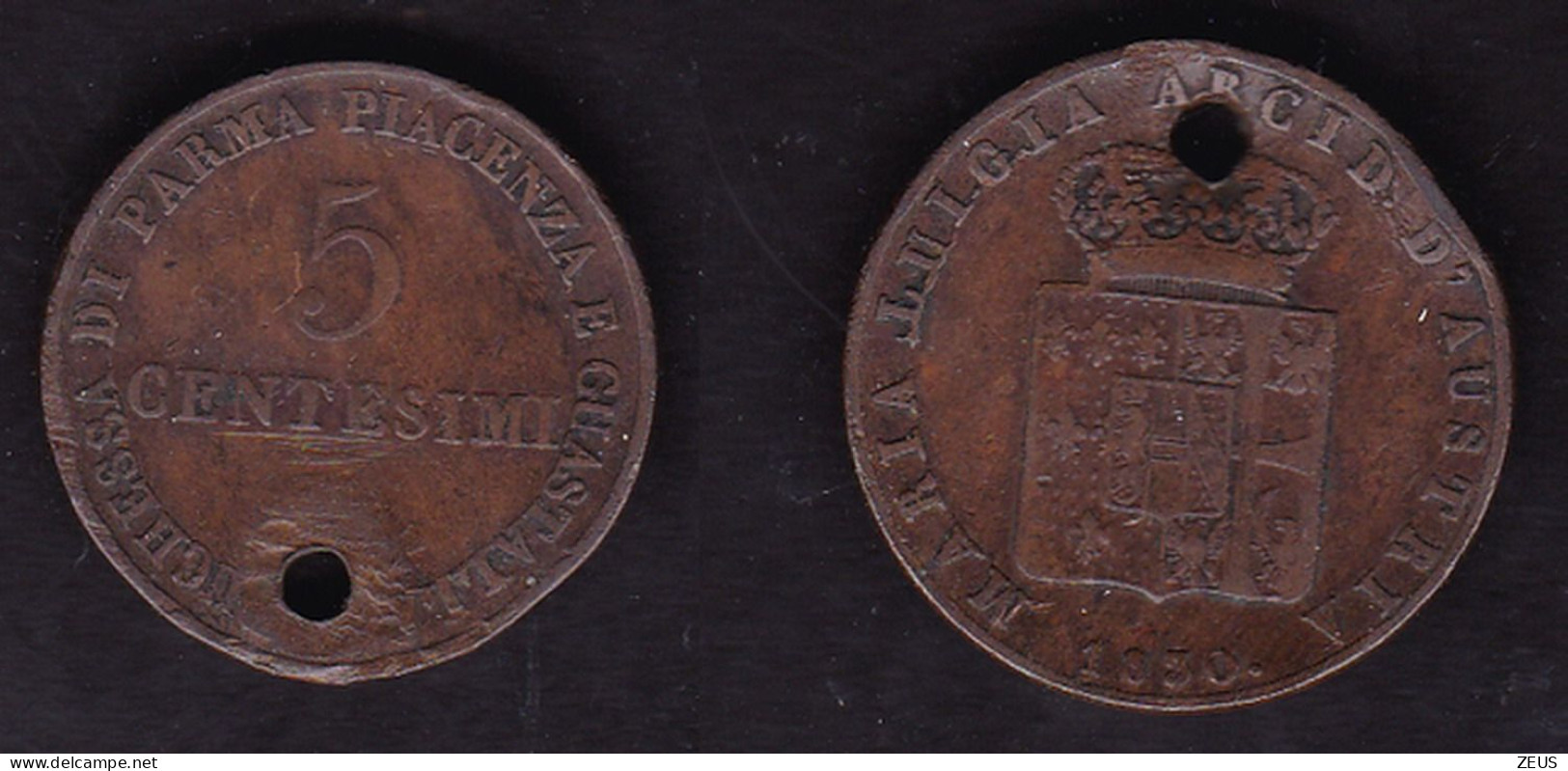 5 CENTESIMI 1830 PARMA MARIA LUIGIA - Other & Unclassified