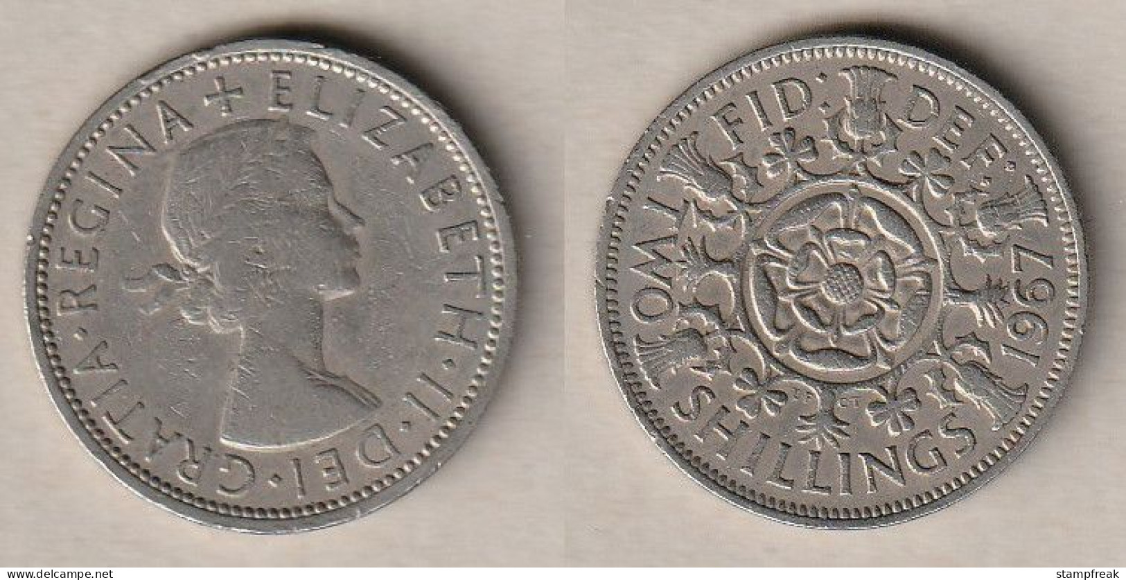 00898) Grossbritannien, Florin 1967, Elisabeth II - Autres & Non Classés