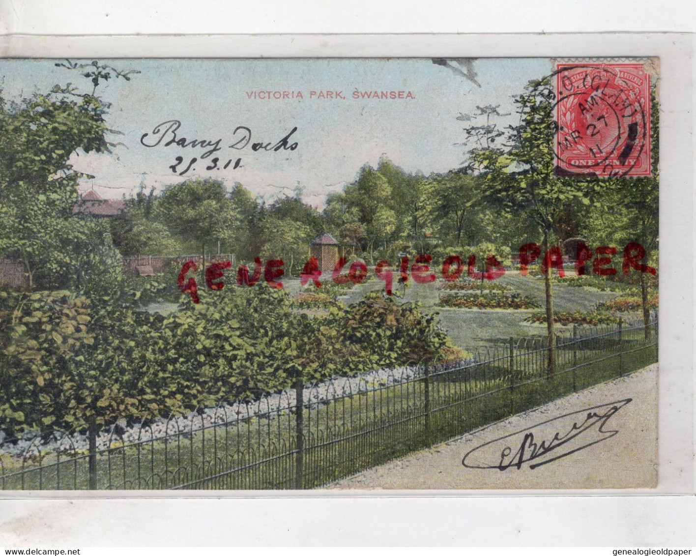 ROYAUME UNI- PAYS DE GALLES- WALES- VICTORIA PARK- SWANSEA 1911 - Glamorgan