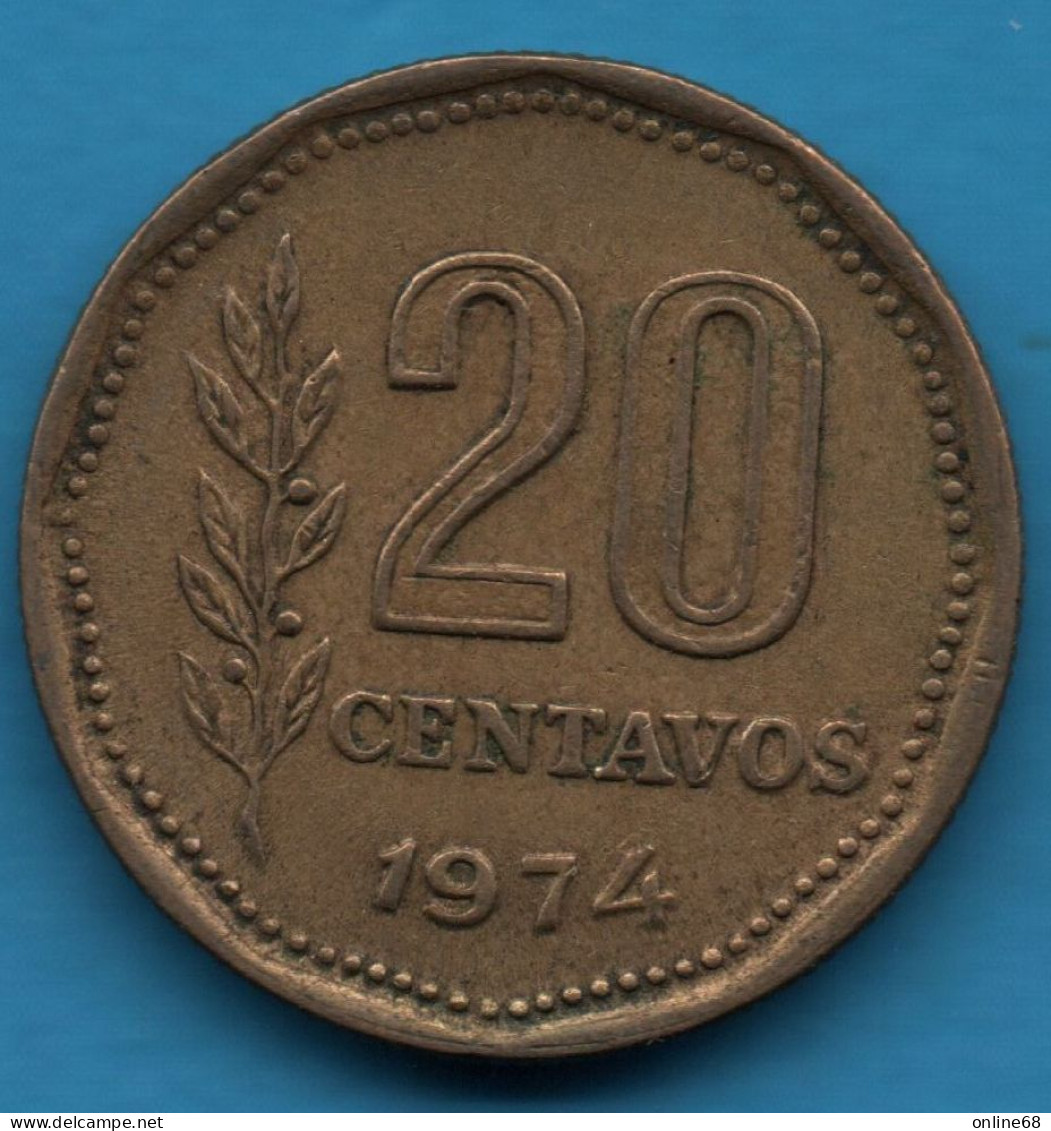 ARGENTINA 20 CENTAVOS 1974 KM# 67 - Argentine