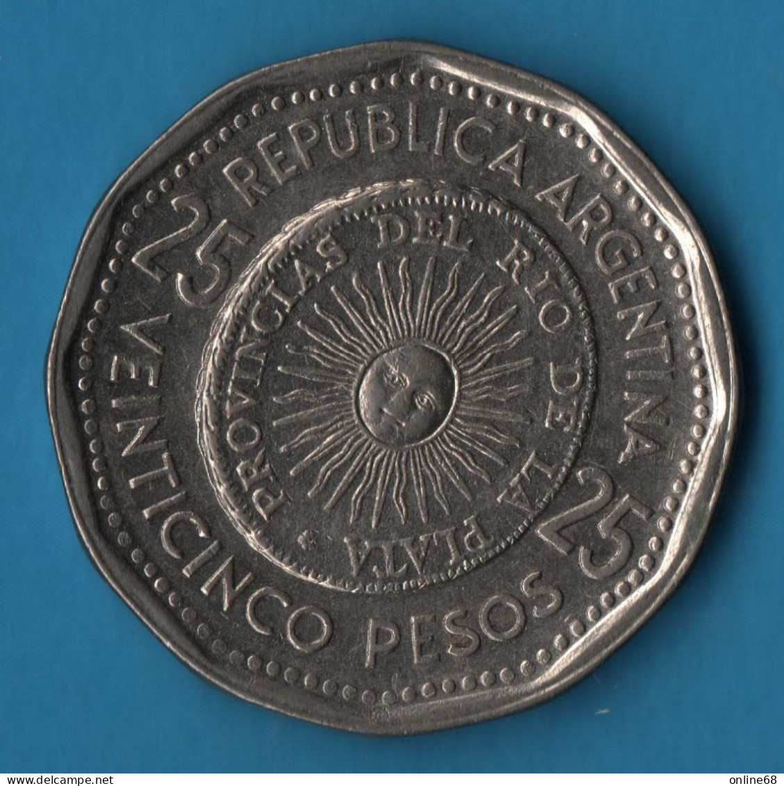 ARGENTINA 25 PESOS 1967 KM# 61 PRIMERA MONEDA PATRIA - Argentine