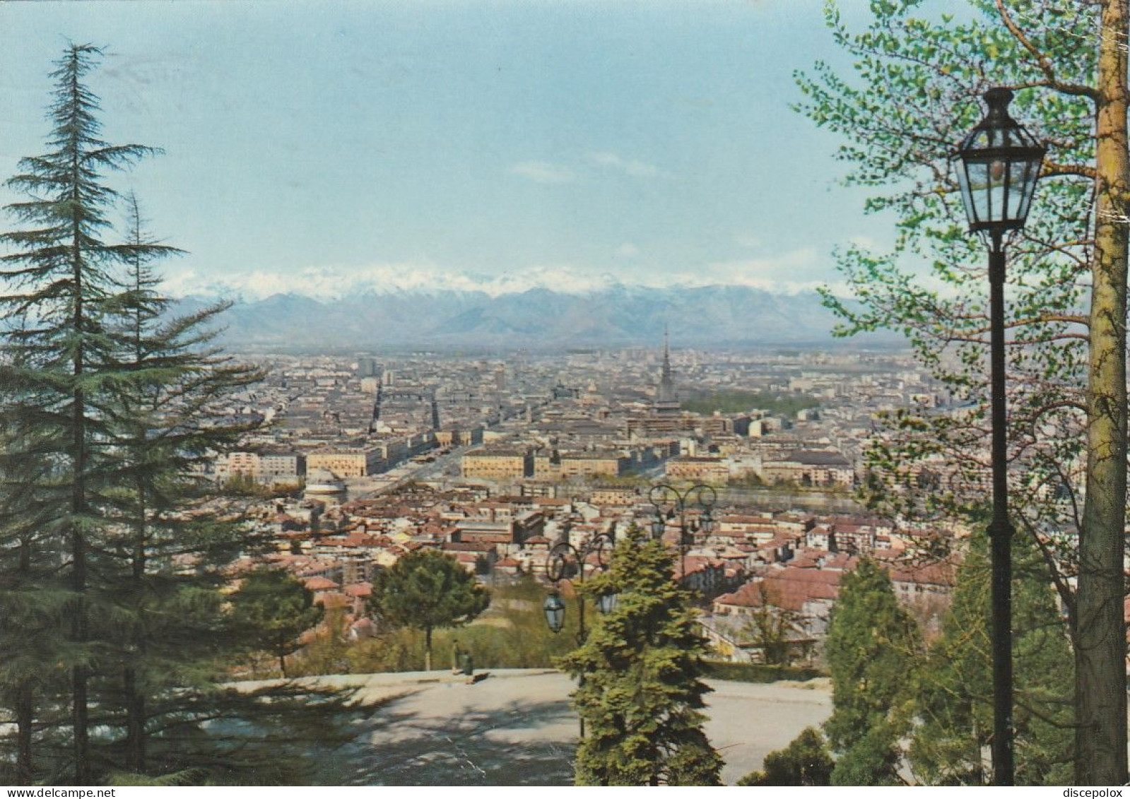 U4543 Torino - Panorama Della Città / Viaggiata 1966 - Panoramische Zichten, Meerdere Zichten