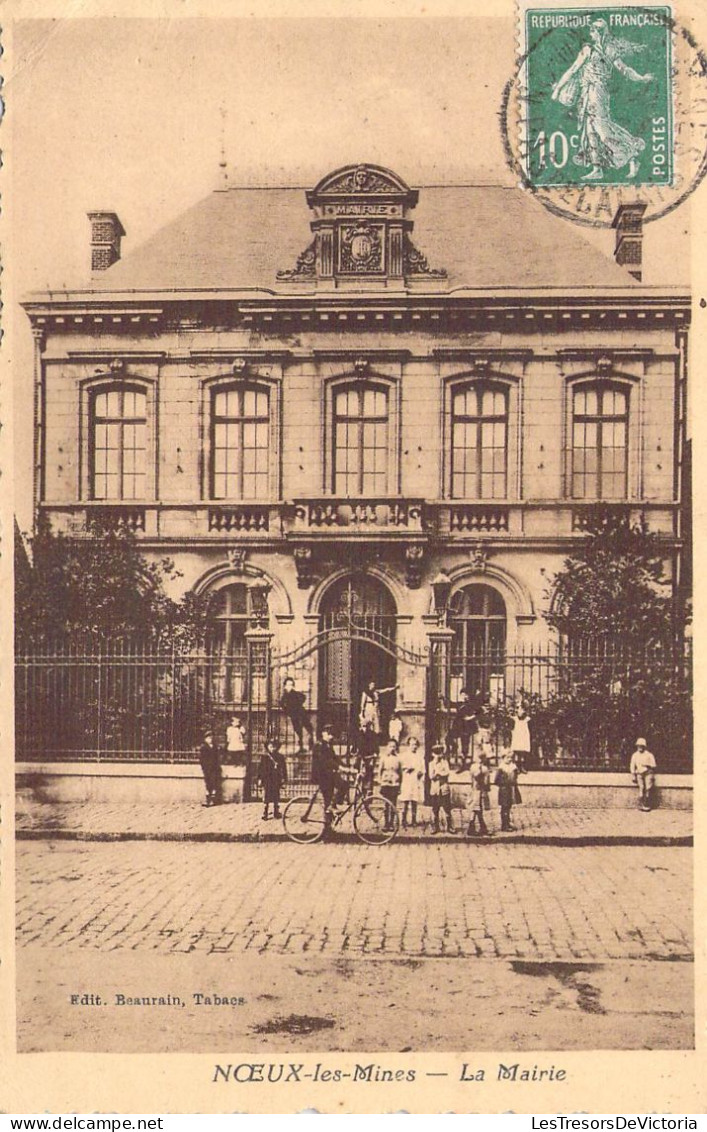 France  - Noeuds Les Mines - La Mairie - Beaurain - Animé - Carte Postale Ancienne - Noeux Les Mines