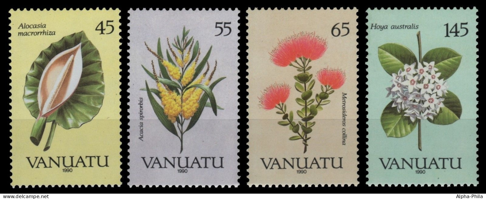 Vanuatu 1990 - Mi-Nr. 830-833 ** - MNH - Blumen / Flowers - Vanuatu (1980-...)