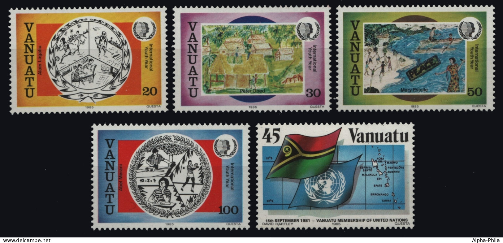 Vanuatu 1985 - Mi-Nr. 707-710 & 711 ** - MNH - 2 Ausgaben - Vanuatu (1980-...)