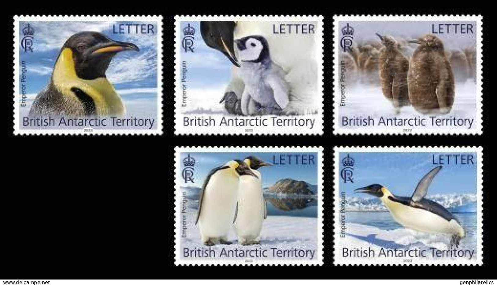 BAT 2023 FAUNA Animals PENGUINS (Letter Rate) - Fine Set MNH - Unused Stamps