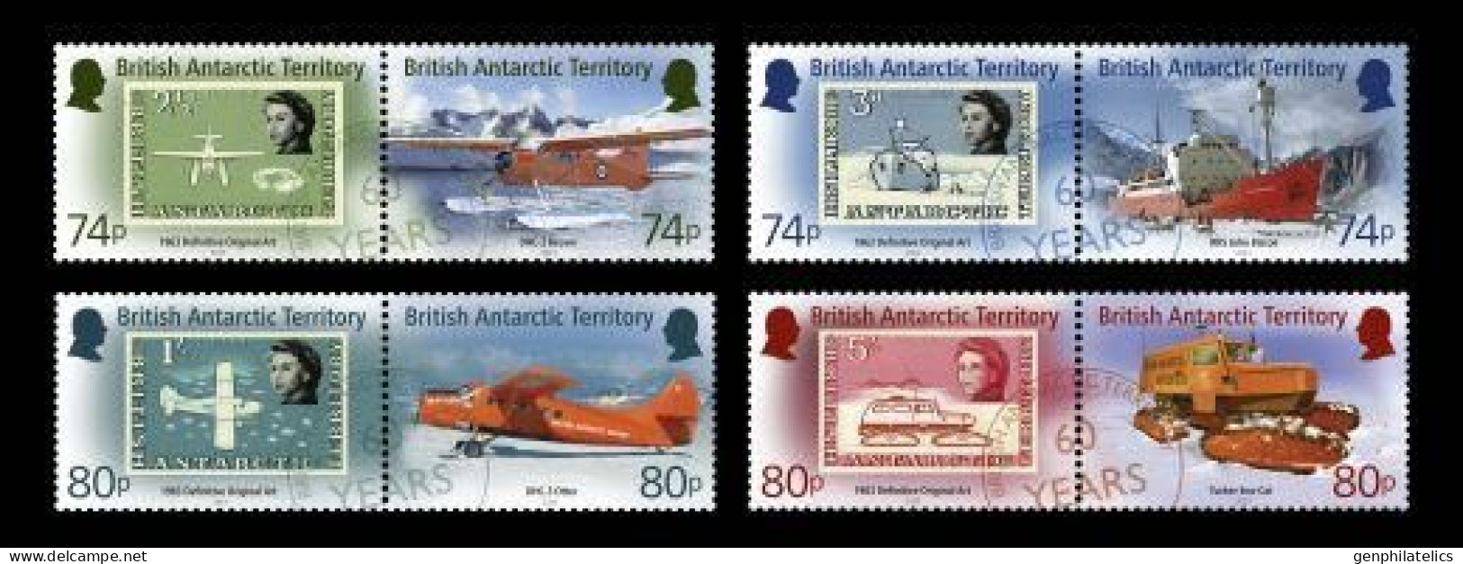 BAT 2023 TRANSPORT Aviation. Planes. 60th Anniv. Of The First Stamps - Fine Set MNH - Ongebruikt