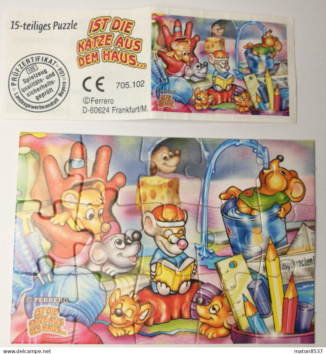 Kinder : 705102  Ist Die Katze Aus Dem Haus 2002 + BPZ - Puzzles