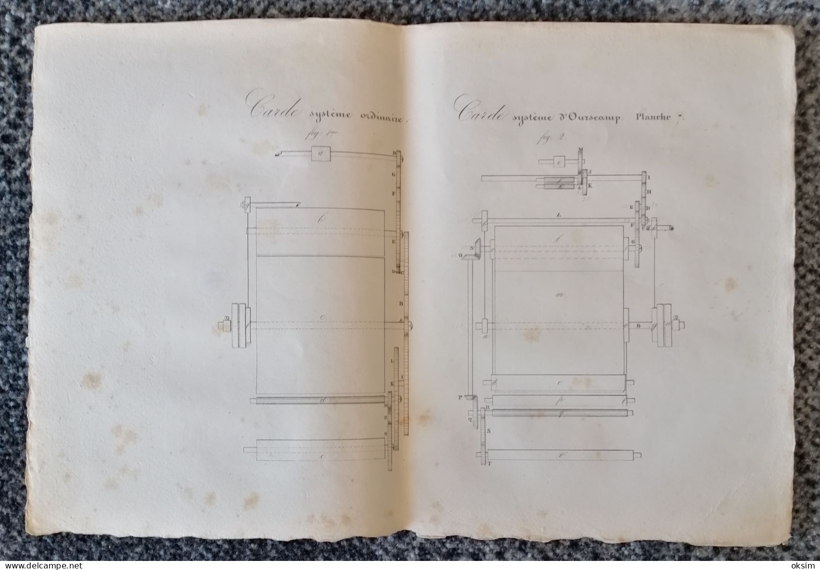 OLD FRENCH PLAN-BLUEPRINT FOR CAR, CAR ENGINE???, ALTER FRANZÖSISCHER PLAN FÜR AUTO, AUTOMOTOR??? 12 plans