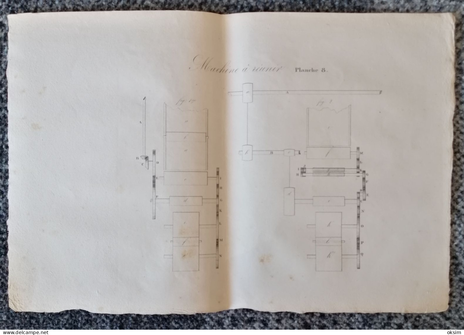 OLD FRENCH PLAN-BLUEPRINT FOR CAR, CAR ENGINE???, ALTER FRANZÖSISCHER PLAN FÜR AUTO, AUTOMOTOR??? 12 plans