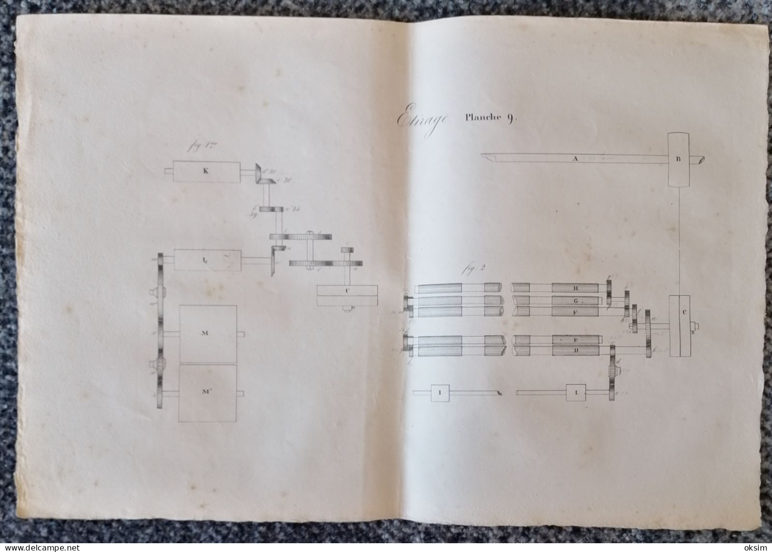 OLD FRENCH PLAN-BLUEPRINT FOR CAR, CAR ENGINE???, ALTER FRANZÖSISCHER PLAN FÜR AUTO, AUTOMOTOR??? 12 plans