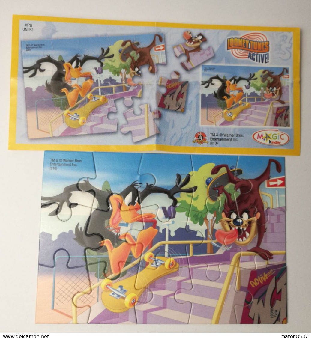 Kinder :  MPG UN081  Looney Tunes Active 2010 - Looney Tunes Active  + BPZ - Puzzels