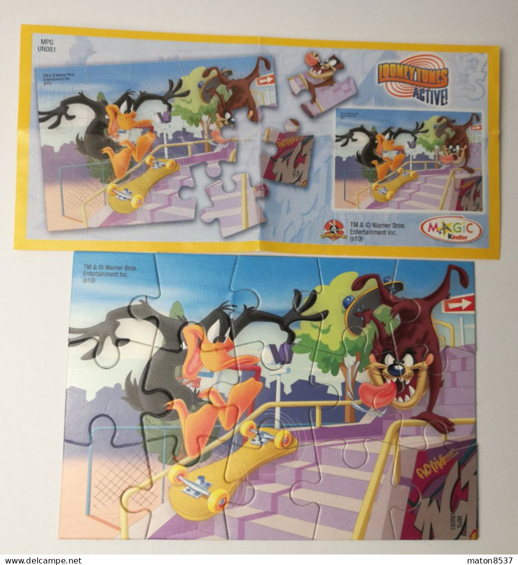 Kinder :  MPG UN081  Looney Tunes Active 2010 - Looney Tunes Active  + BPZ - Puzzles