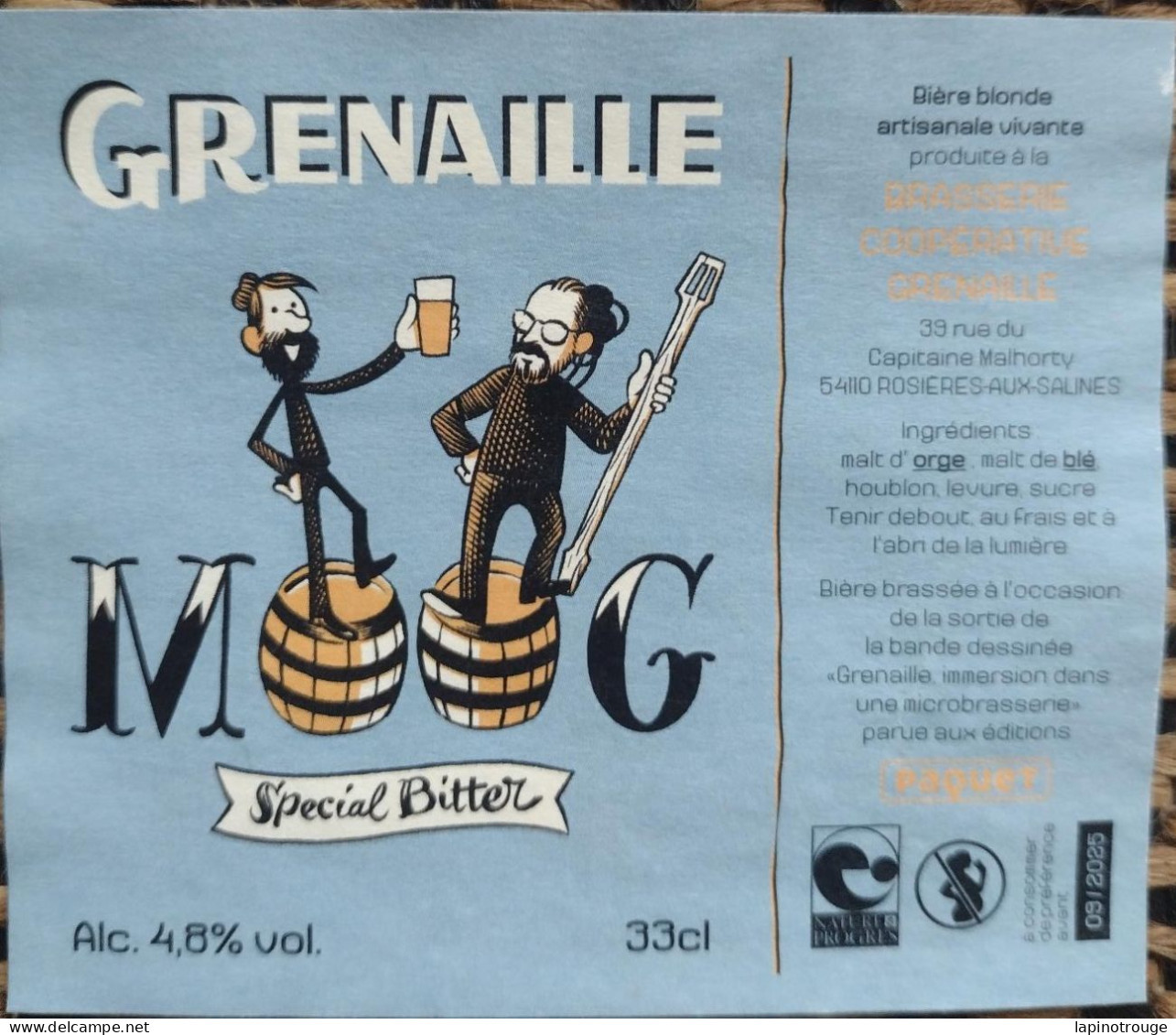 Etiquette Bière MOOG Nicolas Pour Grenaille Nancy 2023 (Edition Paquet - Arte Della Tavola