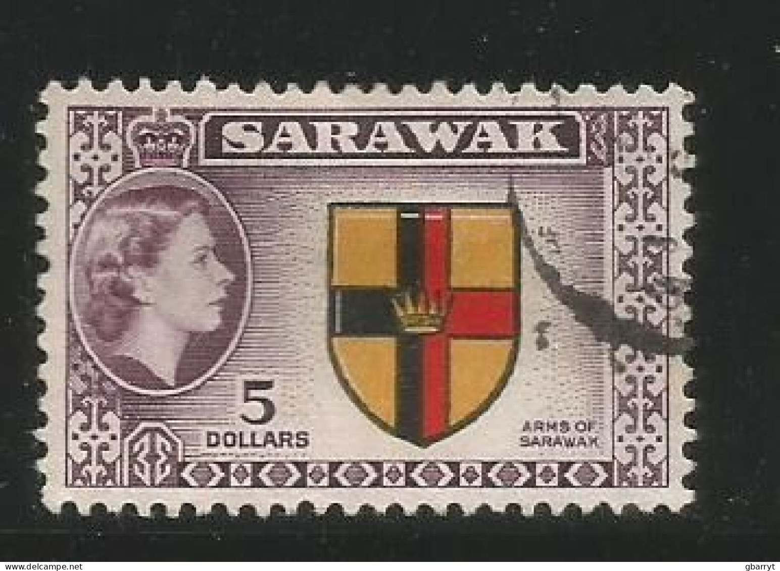 Sarawak Scott 1229 Used VF.smalll Hinge Remnant.....................................s420 - Sarawak (...-1963)