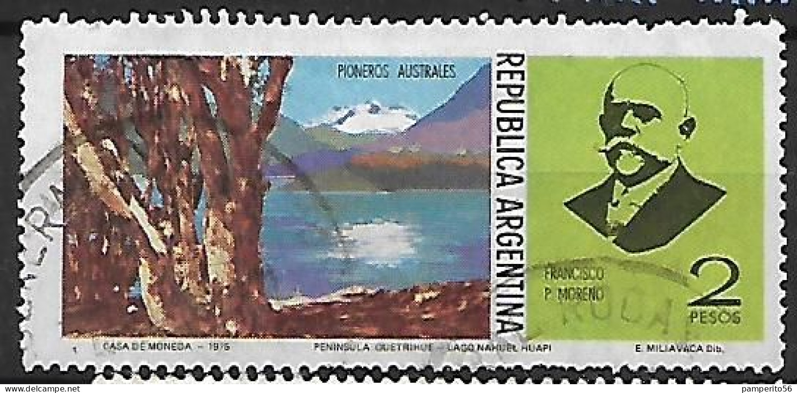 ARGENTINA - AÑO 1975 - Serie Pioneros Australes - Perito Francisco Moreno - Usado - Used Stamps