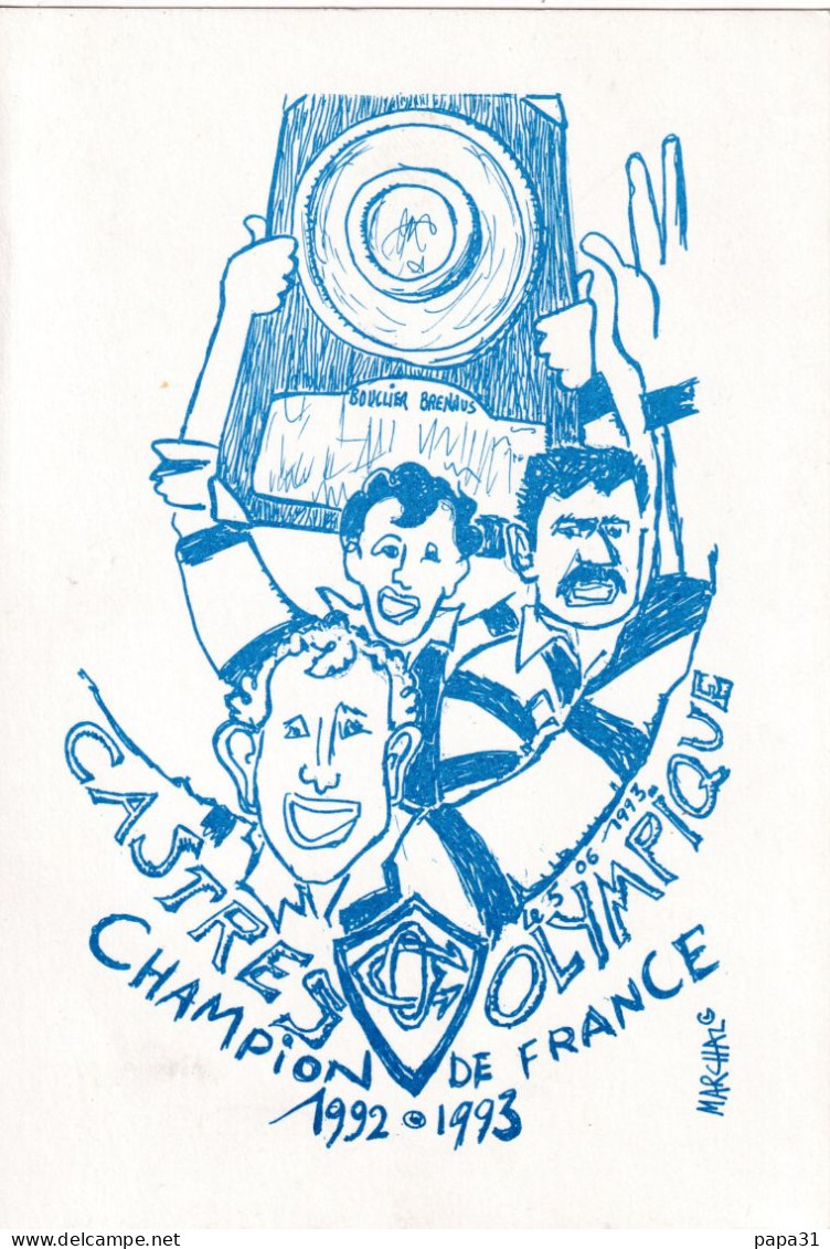 RUGBY - CASTRES - OLYMPIQUE - Championnat De France 1992/1993 - Rugby