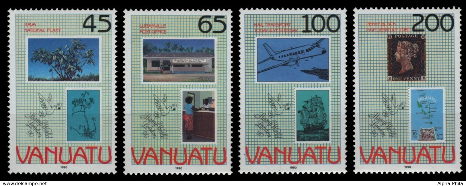 Vanuatu 1990 - Mi-Nr. 834-837 ** - MNH - Marke Auf Marke - Vanuatu (1980-...)