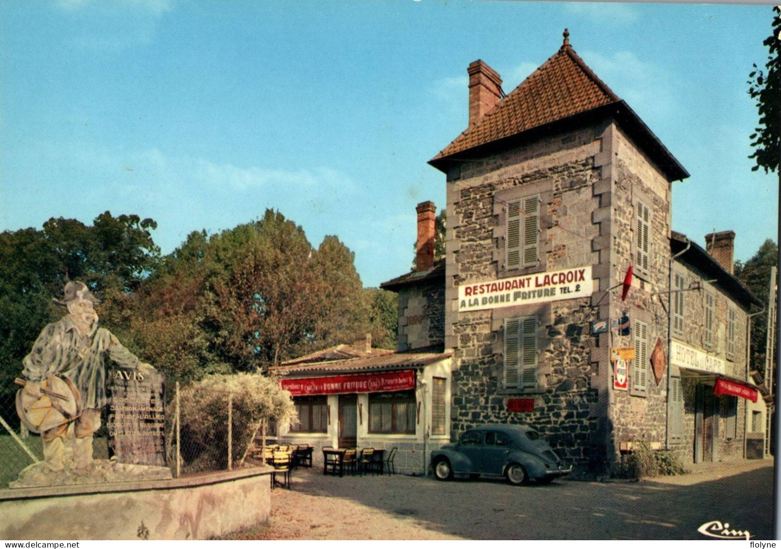 Culhat - Restaurant Bureau De Tabac A LA BONNE FRITURE , LACROIX - Hôtel De Café - Automobile Voiture Ancienne - Cunlhat