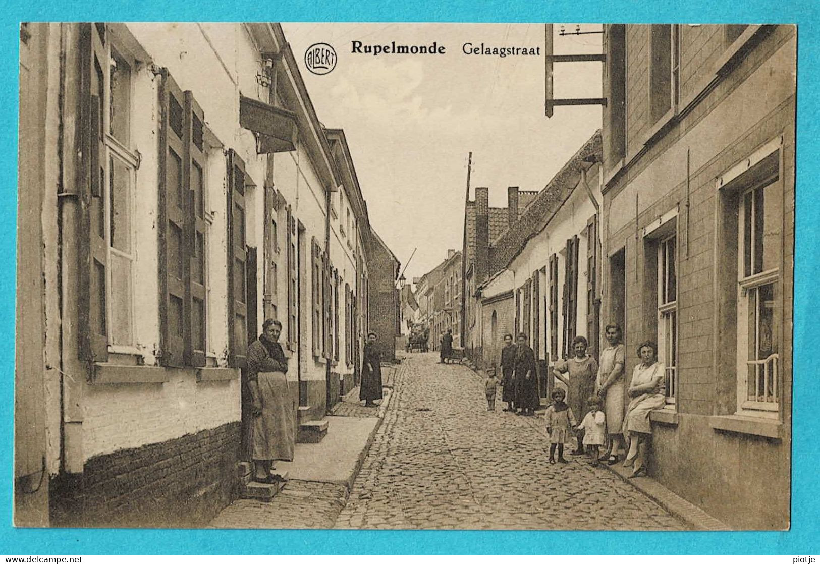 * Rupelmonde (Kruibeke - Oost Vlaanderen) * (Albert, P.F. S.N.) Gelaagstraat, Animée, Enfants, Unique, TOP, Rare - Kruibeke