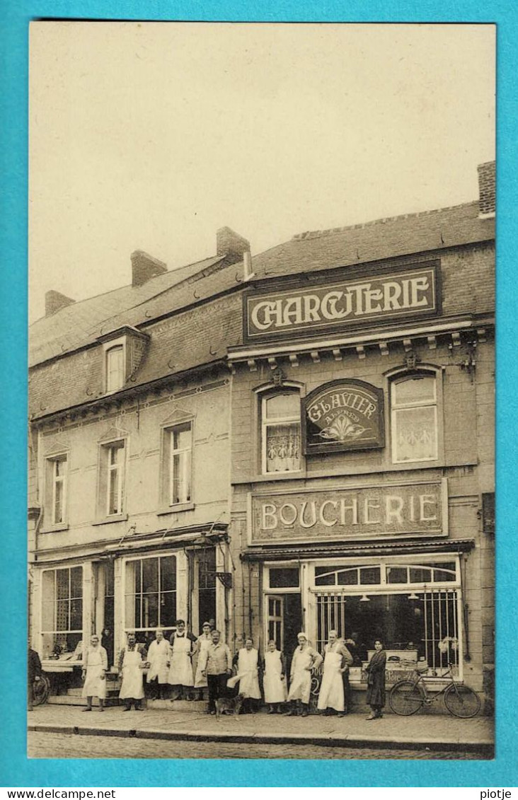 * Saint Ghislain (Hainaut - La Wallonie) * (Edit G. Billard) Boucherie Charcuterie Alfred Glavier, Place Des Combattants - Saint-Ghislain