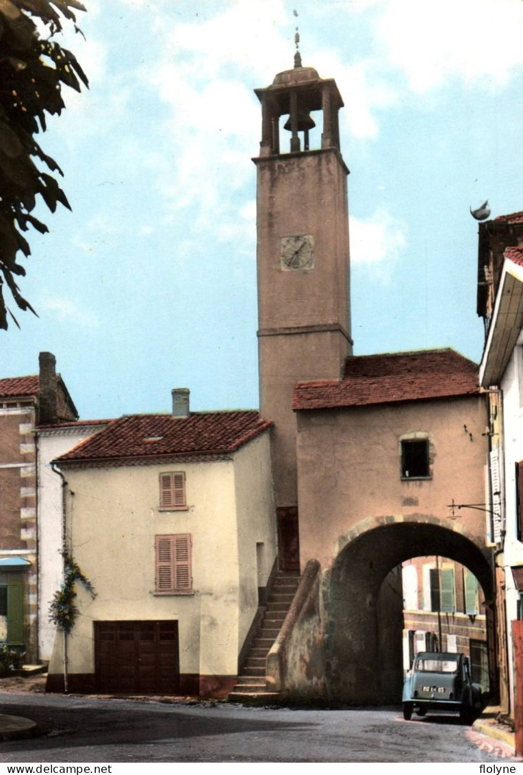 Lezoux - Rue Et Le Beffroi - Automobile Ancienne Citroën 2CV - Lezoux