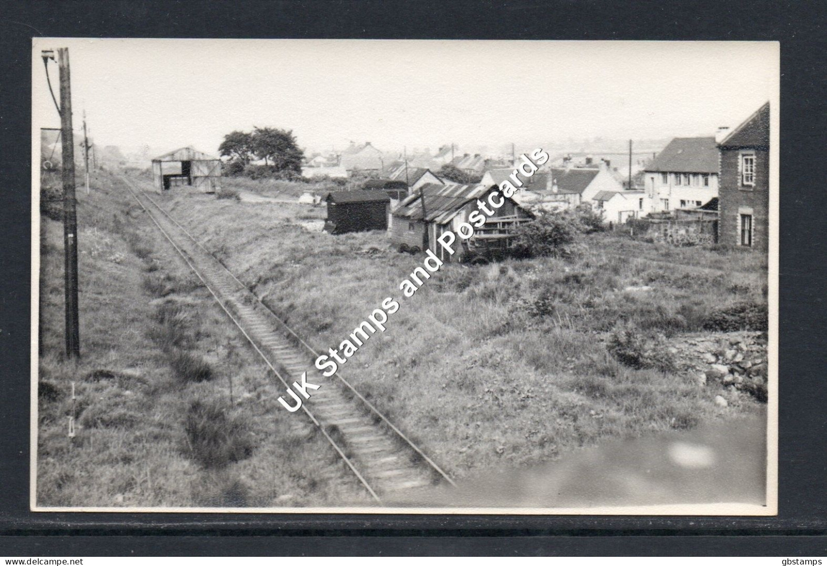 Site Of Former Dennyloanhedd Station(Closed 1935) In 1954 Postcard Size Photo See Scans - Chemin De Fer