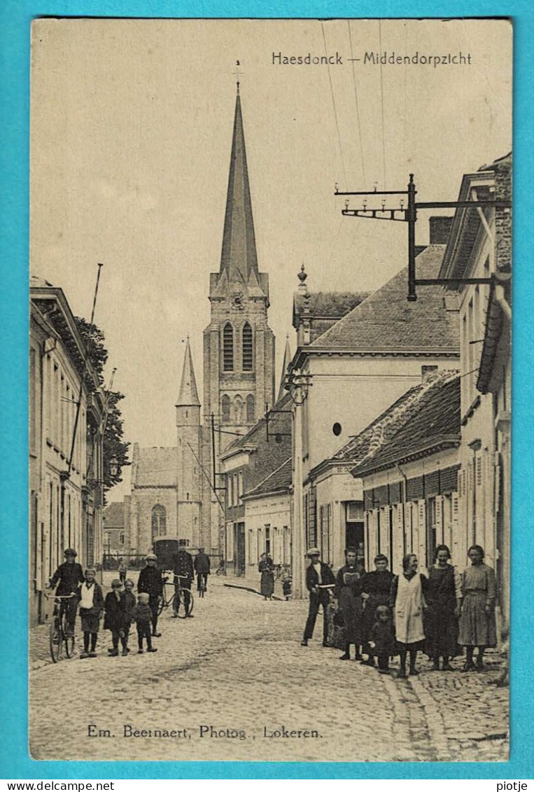 * Haasdonk - Haesdonck (Beveren - Oost Vlaanderen) * (Em. Beernaert Photos) Middendorpzicht, Animée, église, Vélo - Beveren-Waas