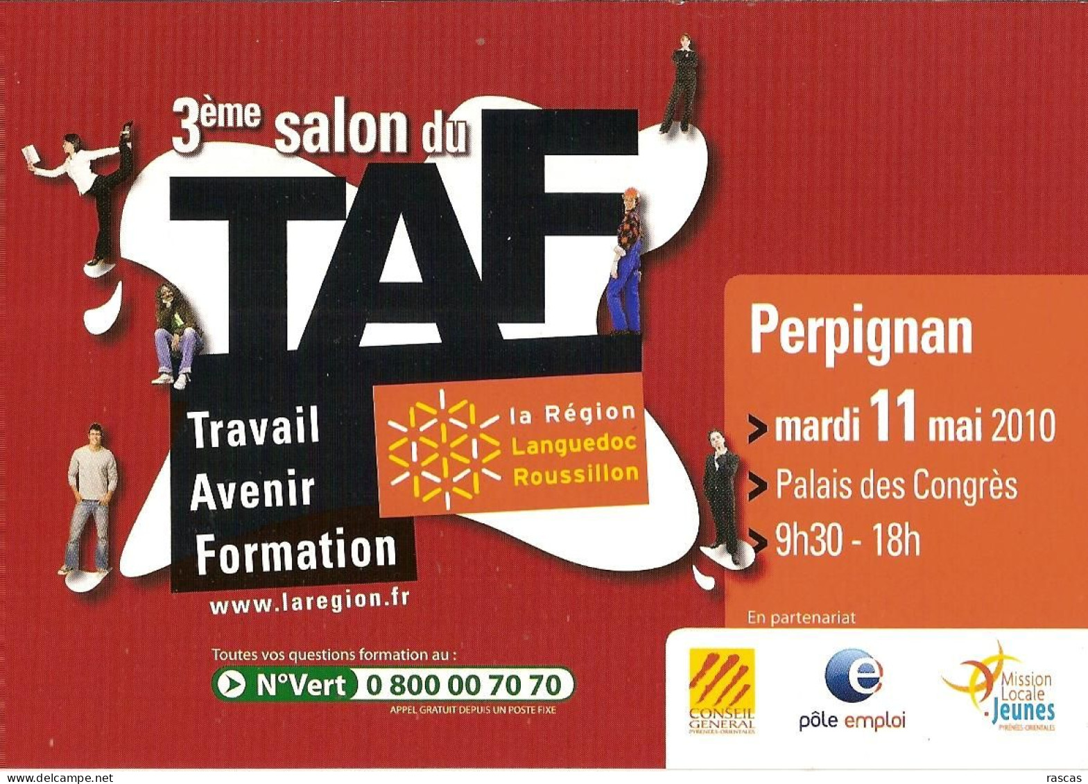 CPM - 3EME SALON DU TAF - TRAVAIL - AVENIR - FORMATION - REGION LANGUEDOC ROUSSLLON -  PERPIGNAN - Languedoc-Roussillon