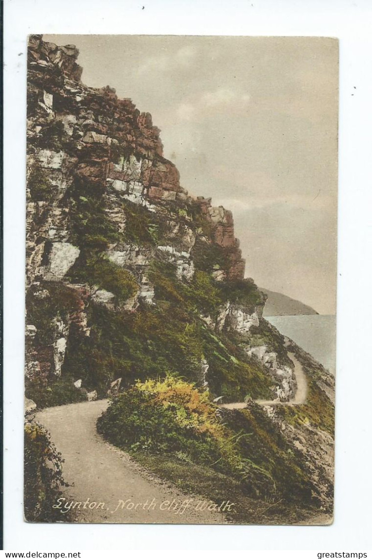 Devon Postcard Lynton North Cliff Walk Unused Frith's - Lynmouth & Lynton