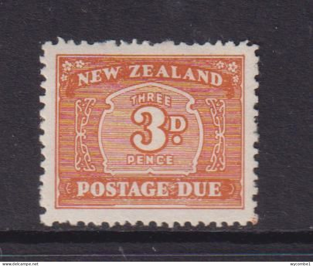 NEW ZEALAND  - 1939 Postage Due 3d Hinged Mint - Impuestos