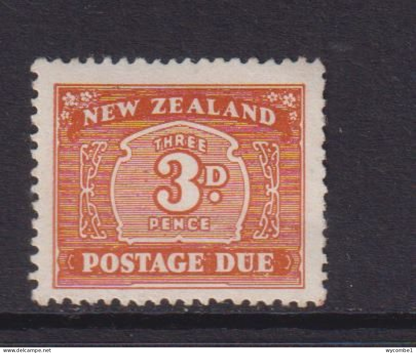 NEW ZEALAND  - 1939 Postage Due 3d Hinged Mint - Strafport
