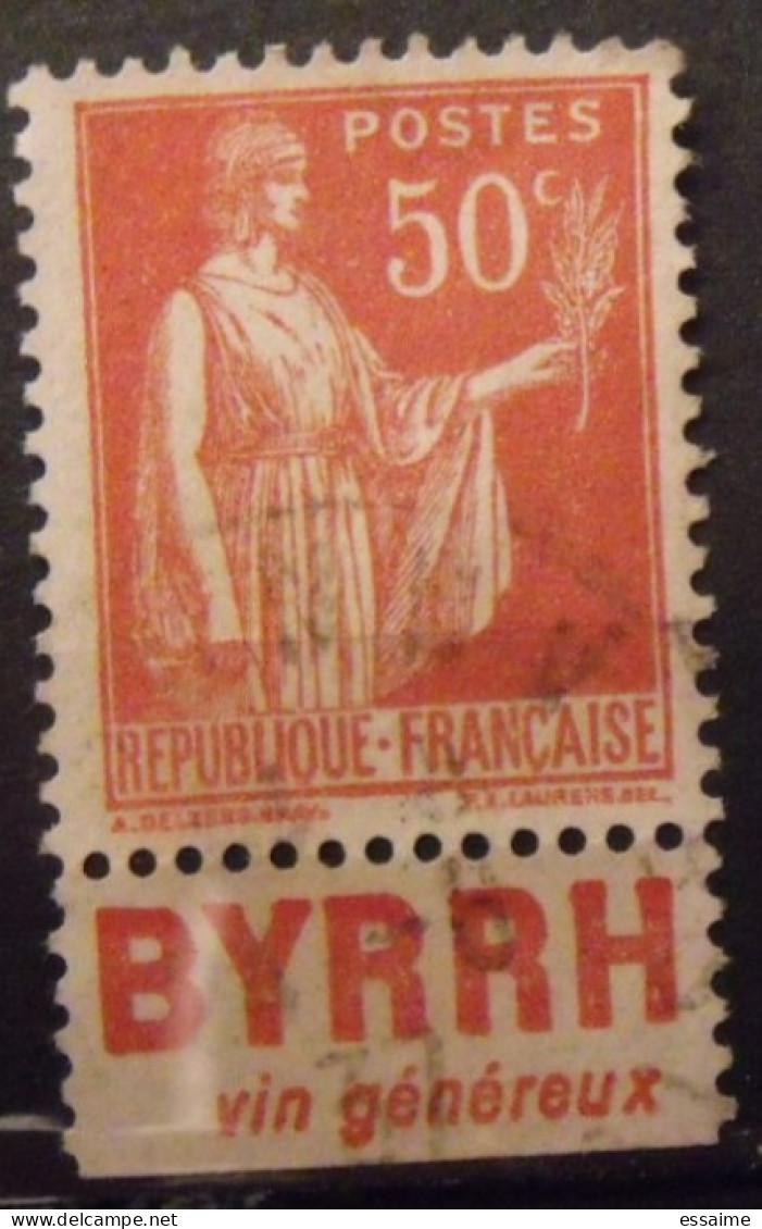 Timbre à Bande Publicitaire. Paix N° 283 Type III 3. 50 C. Pub Publicité Publicitaires Carnet Pubs. Byrrh - Altri & Non Classificati