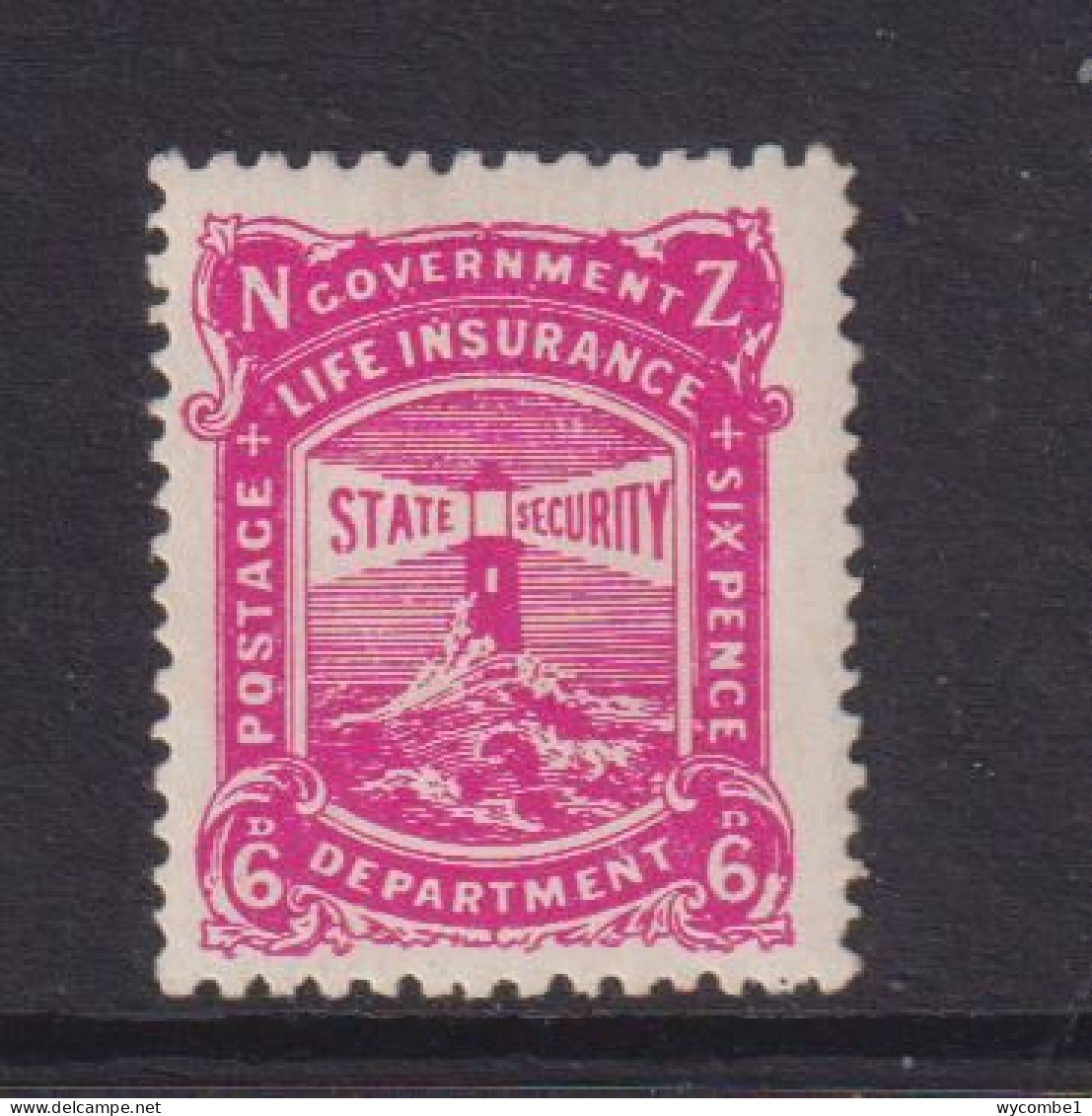 NEW ZEALAND  - 1944-47 Life Insurance 6d Hinged Mint - Service