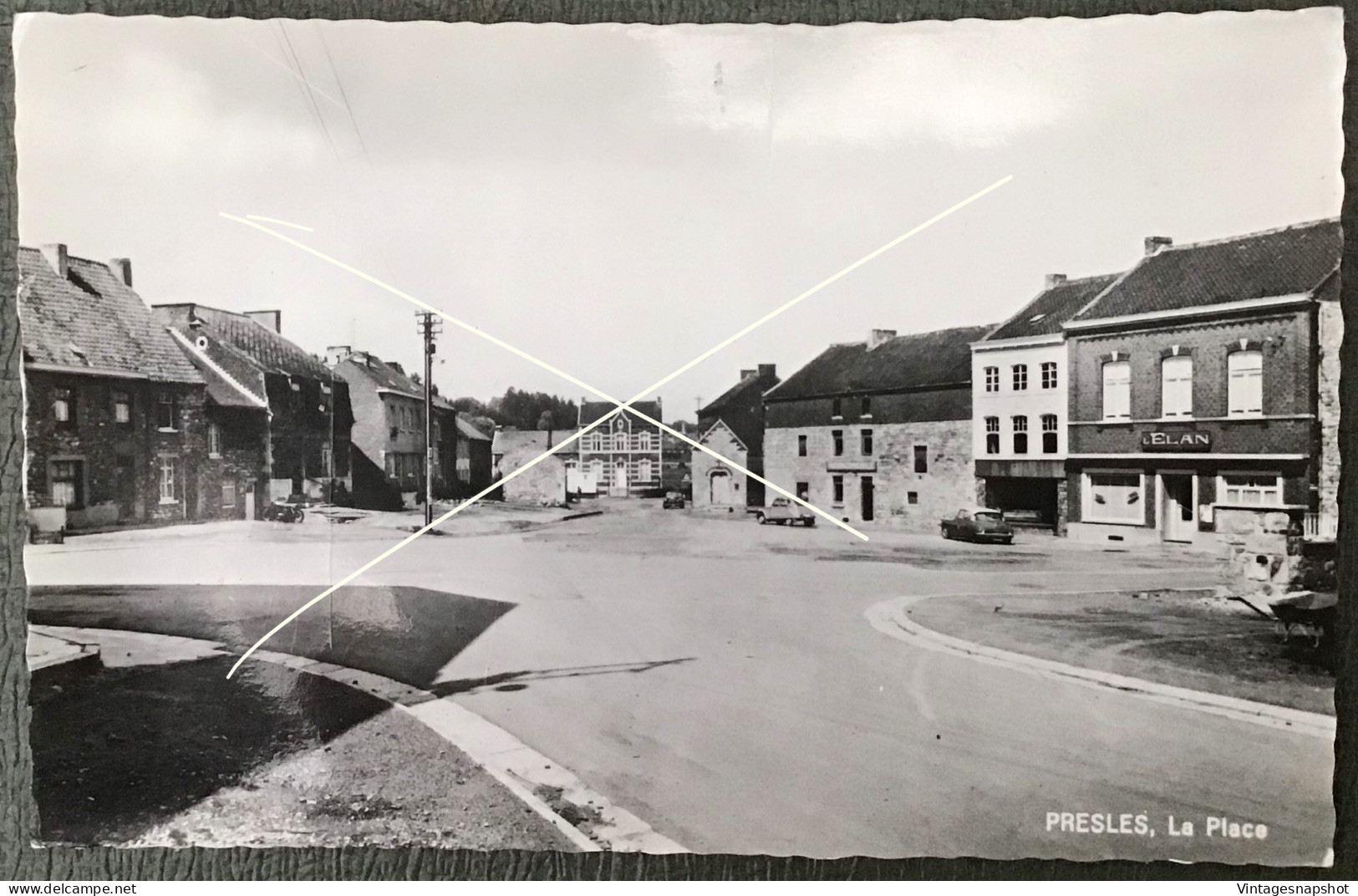 PRESLES La Place CP Photo Véritable Smetz édit. Mesdagh Vers 1965 - Aiseau-Presles